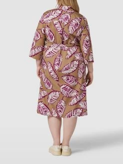 Marina Rinaldi Blusenkleid Mit Floralem Allover-Muster Modell 'DANESE' - Sand -Damen Mode 60rkod1na18jai9lah3kag9h917kuj1k6h24gjqj6lb58l289h1k8ci865a50i2b84rl2dqa60ql0iq5ako36cpj65hjeopj70sj6chk6ksm6ohg6cpjie1lc9j6cphj69j6ad0