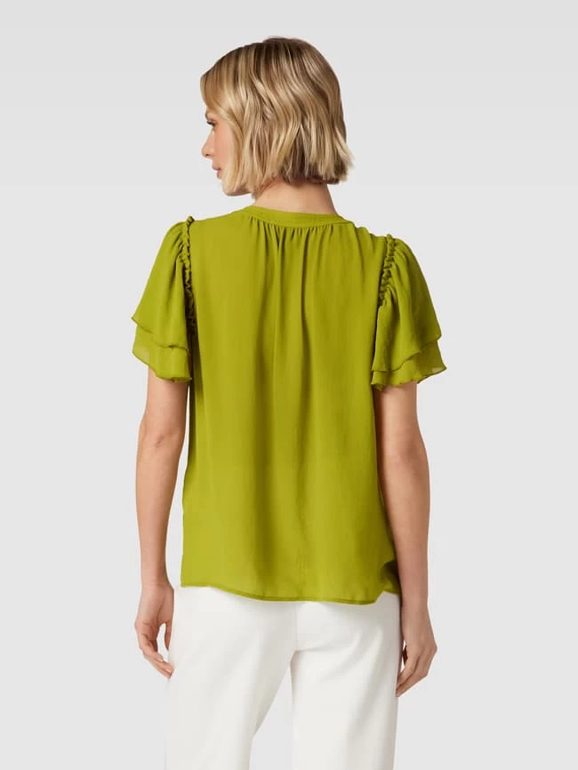 Marc Cain Blusenshirt Mit Tunnelzug Und Volants - Schilf 7 Marc Cain Blusenshirt Mit Tunnelzug Und Volants - Schilf – Bild 5