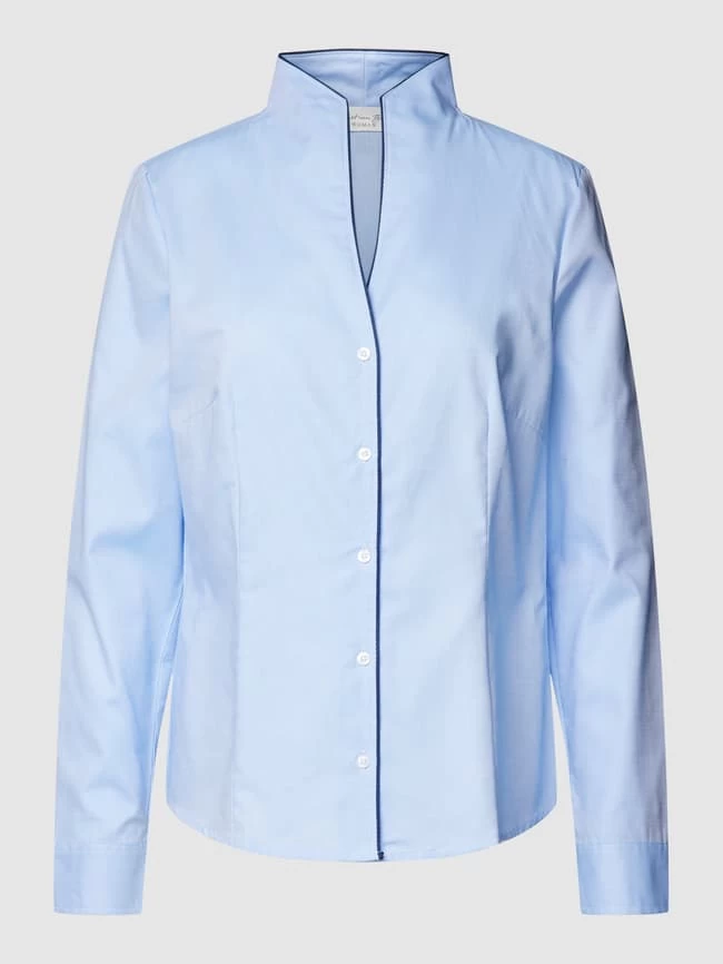 Christian Berg Woman Bluse Mit Stehkragen - Blau 3 Christian Berg Woman Bluse Mit Stehkragen - Blau – Bild 2