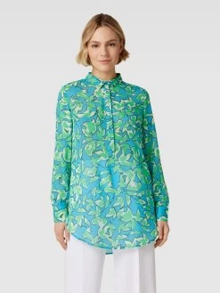 Comma Longbluse Mit Allover-Muster - Aqua Blau -Damen Mode 617jical75a4ugqba4s38di9618kki9ga54jcdpk70pj2ka2653l2ja86ha4kki36hb34daf8h94gcaa8so30d3670r66phocor3eopk6ss30o9hc5j66c35cgojccpj60oj0d0