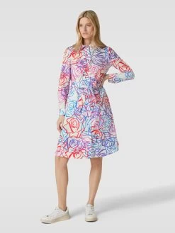 Christian Berg Woman Hemdblusenkleid Mit Bindegürtel - Weiß