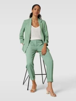 Jake*s Collection Stoffhose Mit Fixierten Beinumschlägen - Hellgrün