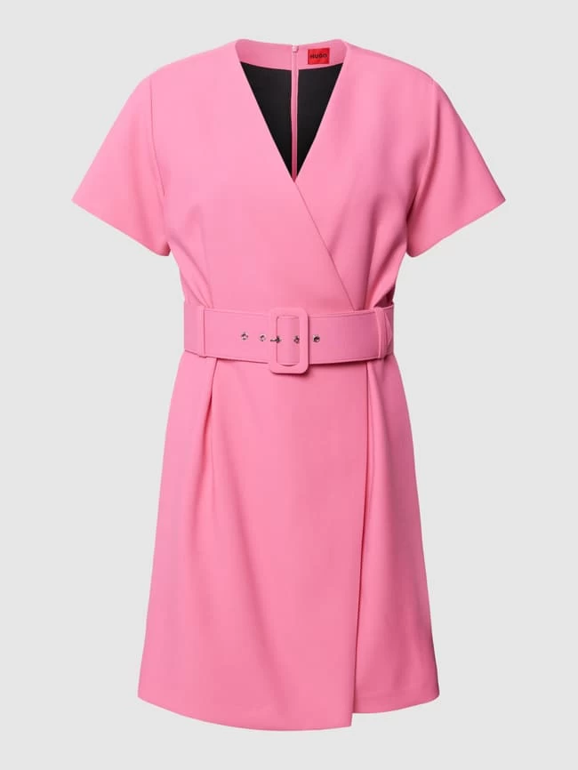 HUGO Minikleid Mit Taillengürtel Modell 'Kabusas' - Neon Pink 4 HUGO Minikleid Mit Taillengürtel Modell 'Kabusas' - Neon Pink – Bild 2