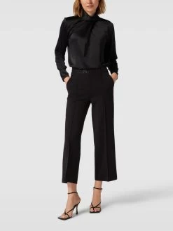 Cambio Stoffhose Mit Logo-Bund Modell 'Cameron' - Schwarz