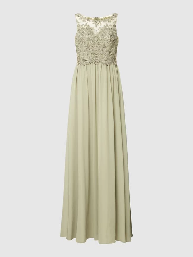 Laona Abendkleid Mit Floralen Stickereien - Olivgrün 4 Laona Abendkleid Mit Floralen Stickereien - Olivgrün – Bild 2