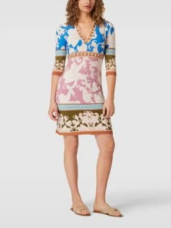 Montego Blusenkleid Mit Allover-Muster - Blau