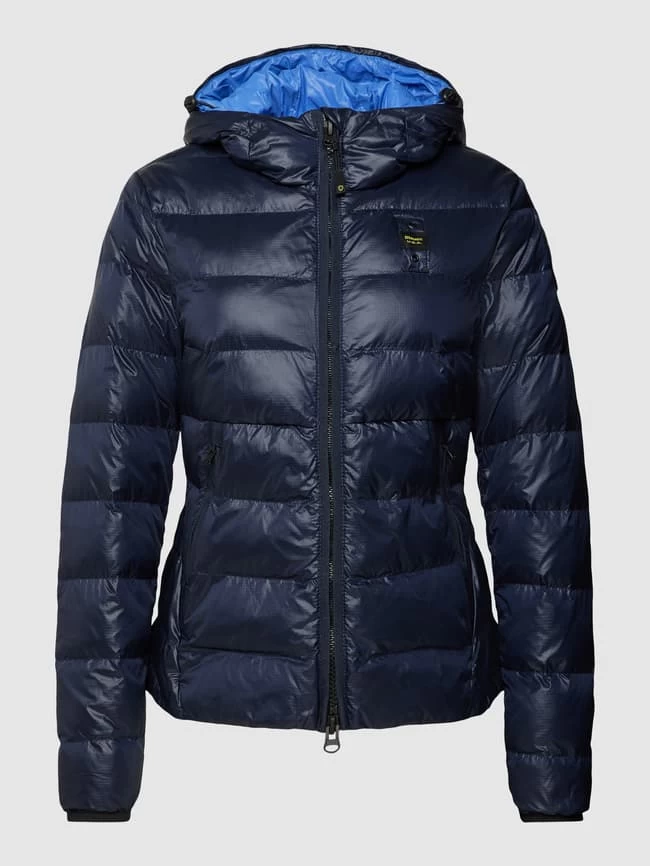 Blauer Usa Steppjacke Mit Label-Detail - Marineblau 4 Blauer Usa Steppjacke Mit Label-Detail - Marineblau – Bild 2