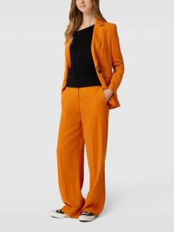 Jake*s Collection Anzughose Mit Haken- Und Reißverschluss - Orange