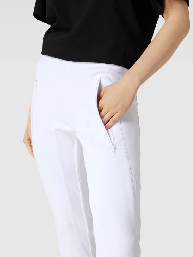 Cambio Skinny Fit Hose Mit Elastischem Logo-Bund Modell 'Jordi' - Weiß 5 Cambio Skinny Fit Hose Mit Elastischem Logo-Bund Modell 'Jordi' - Weiß – Bild 3