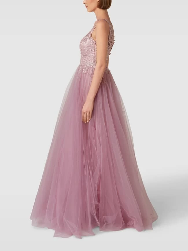 TROYDEN COLLECTION Abendkleid Mit Floralen Stickereien - Altrosa 6 TROYDEN COLLECTION Abendkleid Mit Floralen Stickereien - Altrosa – Bild 4