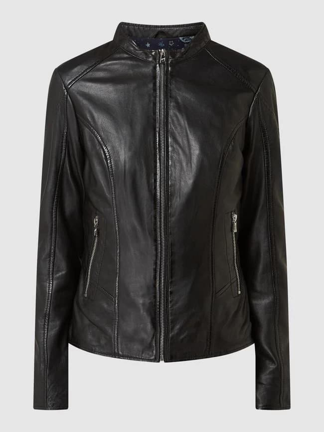 Jilani Lederjacke Im Biker-Look Modell 'Ylvi' - Schwarz 4 Jilani Lederjacke Im Biker-Look Modell 'Ylvi' - Schwarz – Bild 2