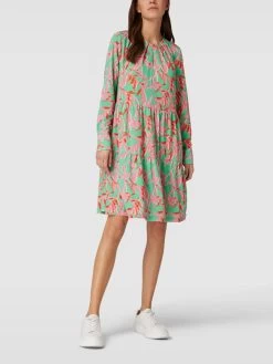Marc Cain Knielanges Kleid Mit Allover-Muster - Apfelgrün