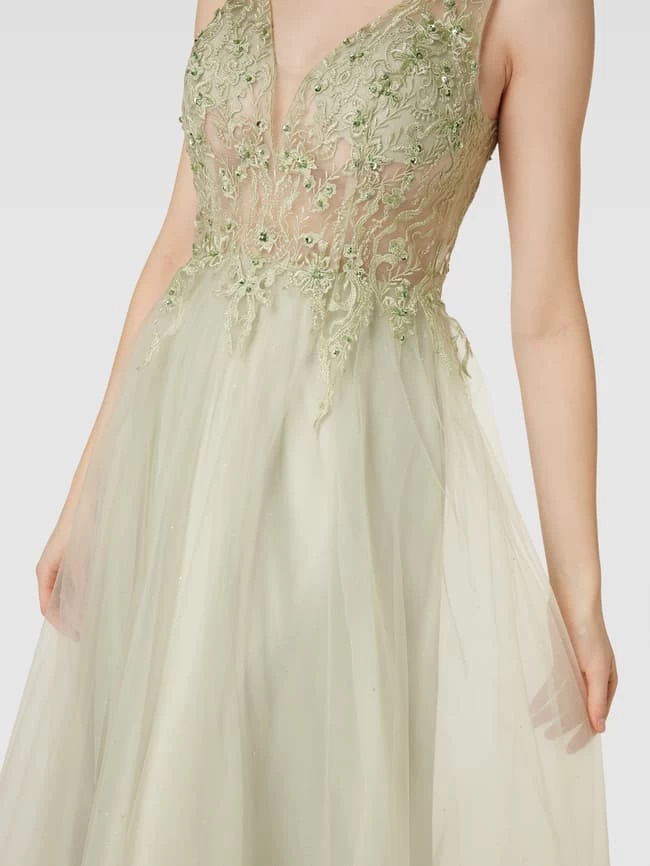 Laona Abendkleid Mit Ziersteinbesatz - Mint 5 Laona Abendkleid Mit Ziersteinbesatz - Mint – Bild 3
