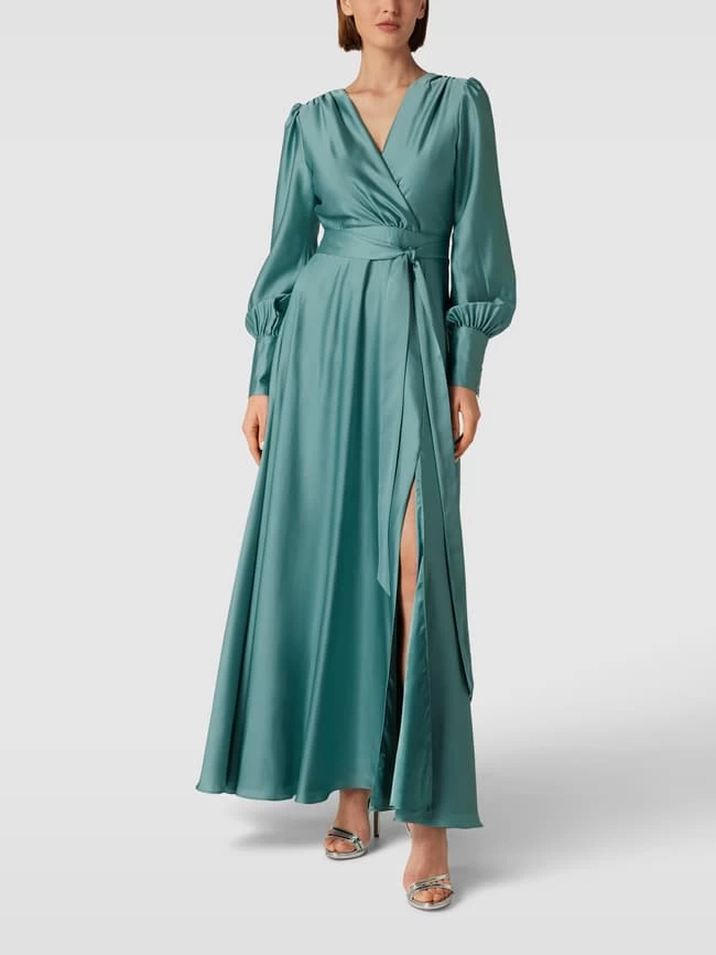 Swing Abendkleid Mit V-Ausschnitt - Türkis 3 Swing Abendkleid Mit V-Ausschnitt - Türkis