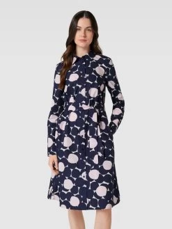 Christian Berg Woman Knielanges Kleid Mit Allover-Muster - Dunkelblau -Damen Mode 6t2j2l1lakskika78l6j2gih60r32e24a0p48lagah542lic8p0jadq788p4ajpl8h1jadq46153ciq66go3io9i64r3gd1hc8oj4o9kccr30e1j6tim4c9m6dh68dpi75j3gcg