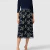 Christian Berg Cocktail Cocktailkleid Mit Floralen Stickereien - Marineblau Meliert