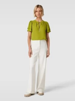 Marc Cain Blusenshirt Mit Tunnelzug Und Volants - Schilf