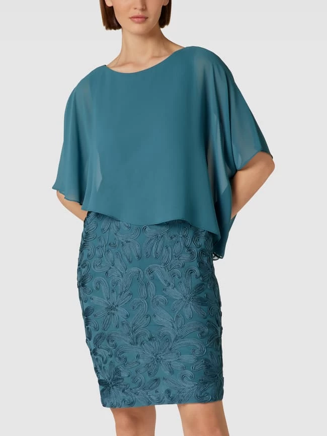 Christian Berg Cocktail Cocktailkleid Mit Cape - Smaragdgrün Meliert 6 Christian Berg Cocktail Cocktailkleid Mit Cape - Smaragdgrün Meliert – Bild 4