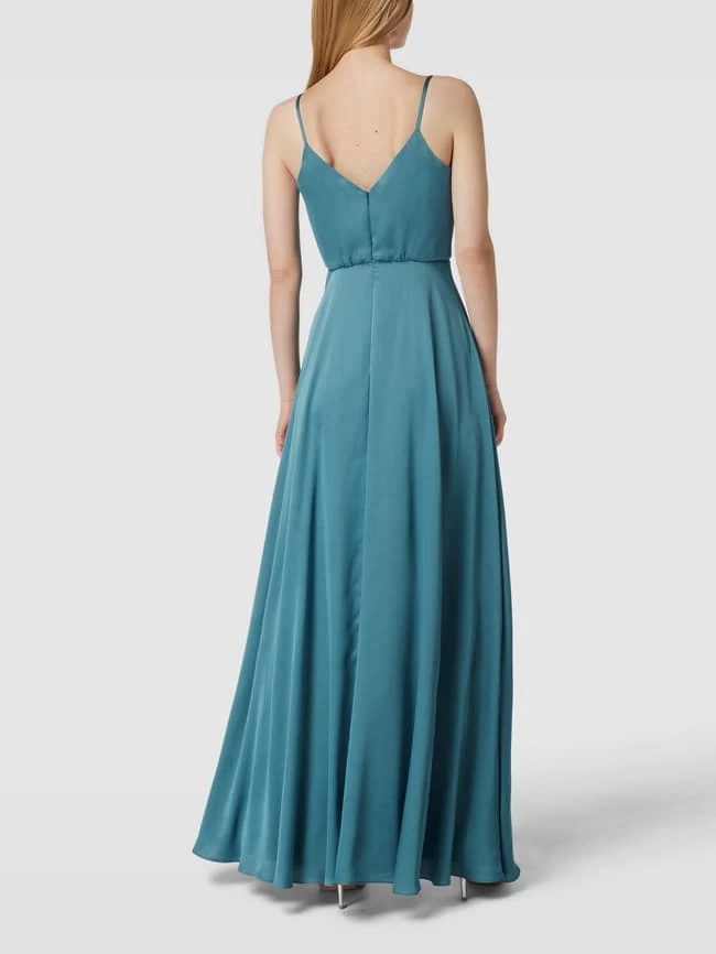 Jake*s Cocktail Abendkleid Mit Wasserfall-Ausschnitt - Ozean Blau 7 Jake*s Cocktail Abendkleid Mit Wasserfall-Ausschnitt - Ozean Blau – Bild 5