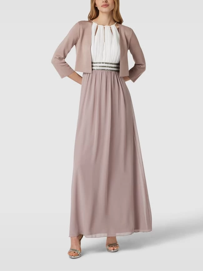 Jake*s Cocktail Bolero Mit Strukturmuster - Taupe 3 Jake*s Cocktail Bolero Mit Strukturmuster - Taupe