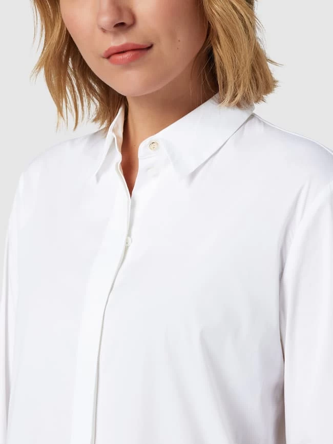 Marc Cain Hemdbluse Mit Label-Detail Modell 'COLLECTIONS' - Weiß 5 Marc Cain Hemdbluse Mit Label-Detail Modell 'COLLECTIONS' - Weiß – Bild 3