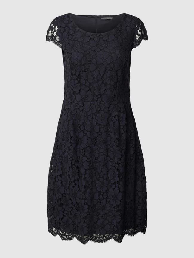 Montego Knielanges Kleid Mit Floralen Stickereien - Marineblau 4 Montego Knielanges Kleid Mit Floralen Stickereien - Marineblau – Bild 2