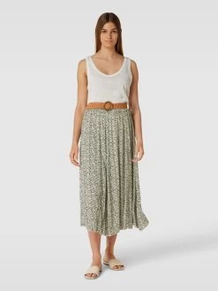 Apricot Midirock Aus Viskose Mit Gürtel - Khaki