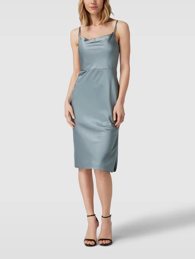 Laona Cocktailkleid Mit Wasserfall-Ausschnitt - Schilf 3 Laona Cocktailkleid Mit Wasserfall-Ausschnitt - Schilf