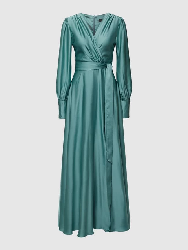 Swing Abendkleid Mit V-Ausschnitt - Türkis 4 Swing Abendkleid Mit V-Ausschnitt - Türkis – Bild 2