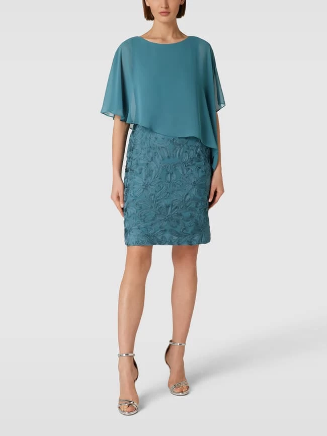 Christian Berg Cocktail Cocktailkleid Mit Cape - Smaragdgrün Meliert 3 Christian Berg Cocktail Cocktailkleid Mit Cape - Smaragdgrün Meliert