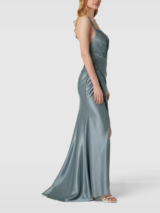 Laona Abendkleid Mit Gehschlitz - Silber 6 Laona Abendkleid Mit Gehschlitz - Silber – Bild 4