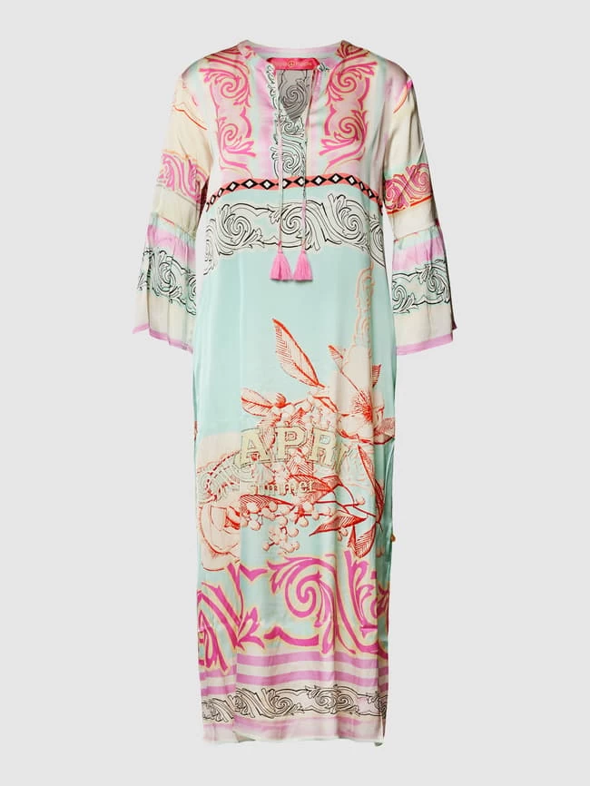 Yippie Hippie Midikleid Mit Viskose-Anteil - Türkis 4 Yippie Hippie Midikleid Mit Viskose-Anteil - Türkis – Bild 2