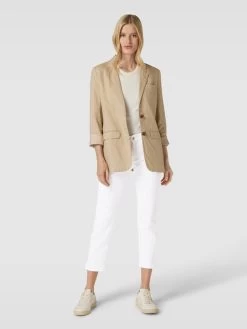 Cambio Jeans Mit Label-Patch Modell 'PIPER' - Weiß