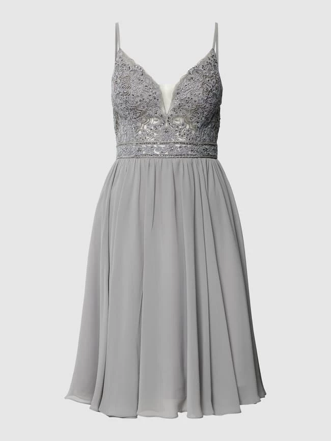 Luxuar Cocktailkleid Mit Zierbesatz - Silber 4 Luxuar Cocktailkleid Mit Zierbesatz - Silber – Bild 2