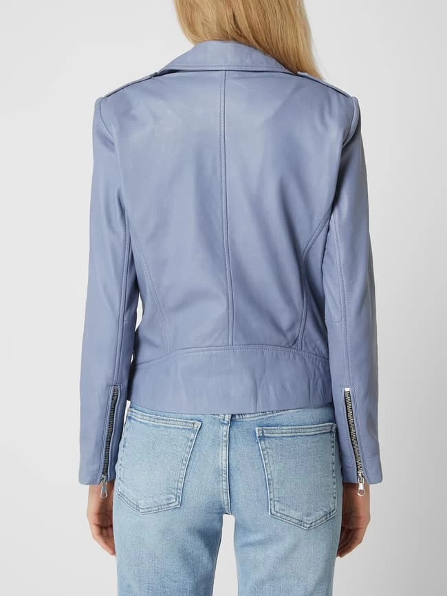Oui Lederjacke Im Biker-Look - Bleu 7 Oui Lederjacke Im Biker-Look - Bleu – Bild 5