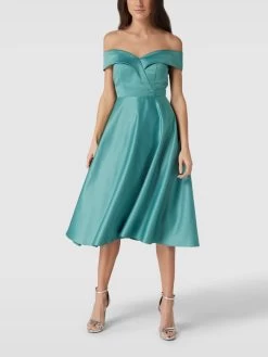 TROYDEN COLLECTION Knielanges Kleid Mit Herz-Ausschnitt - Mint