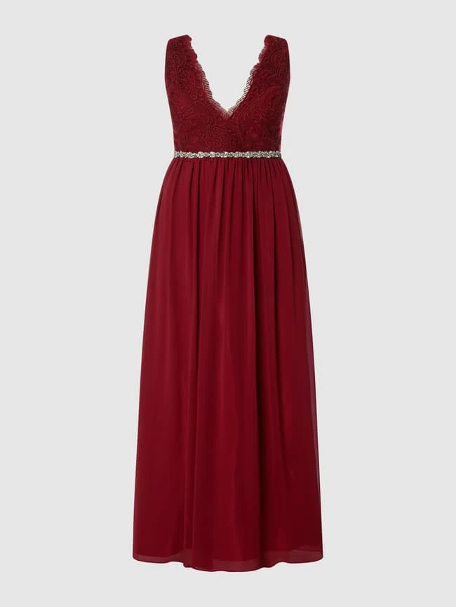 My Mascara Curves PLUS SIZE Abendkleid Aus Tüll Und Chiffon - Bordeaux Rot 3 My Mascara Curves PLUS SIZE Abendkleid Aus Tüll Und Chiffon - Bordeaux Rot