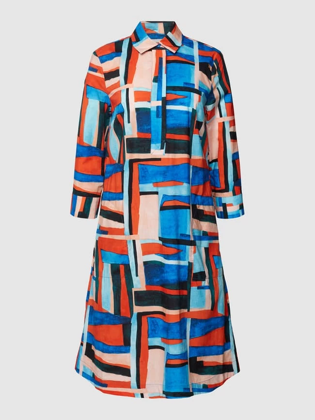 Christian Berg Woman Knielanges Kleid Mit Allover-Muster - Blau 4 Christian Berg Woman Knielanges Kleid Mit Allover-Muster - Blau – Bild 2