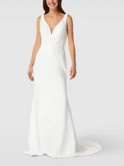 Luxuar Brautkleid Mit V-Ausschnitt - Offwhite