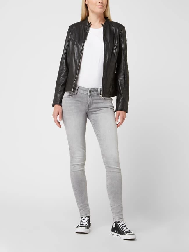 Jilani Lederjacke Im Biker-Look Modell 'Ylvi' - Schwarz 3 Jilani Lederjacke Im Biker-Look Modell 'Ylvi' - Schwarz