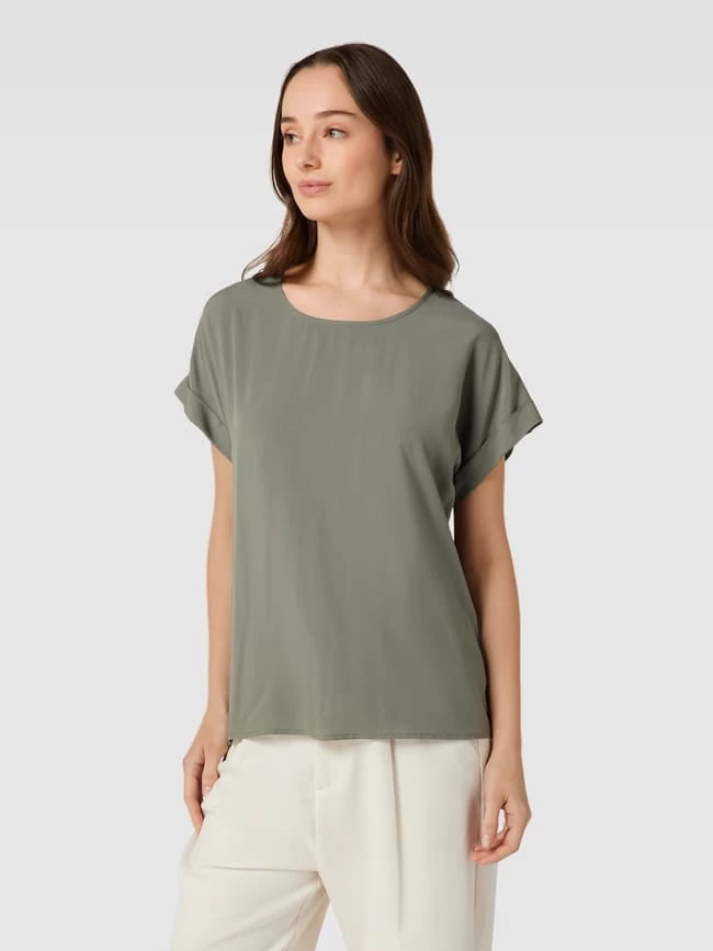 Montego Blusenshirt Aus Reiner Viskose Mit Kellerfalte - Schilf 6 Montego Blusenshirt Aus Reiner Viskose Mit Kellerfalte - Schilf – Bild 4