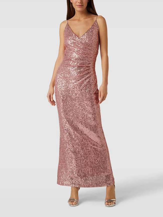 Paradi Abendkleid Mit Wasserfall-Ausschnitt - Rosé 3 Paradi Abendkleid Mit Wasserfall-Ausschnitt - Rosé