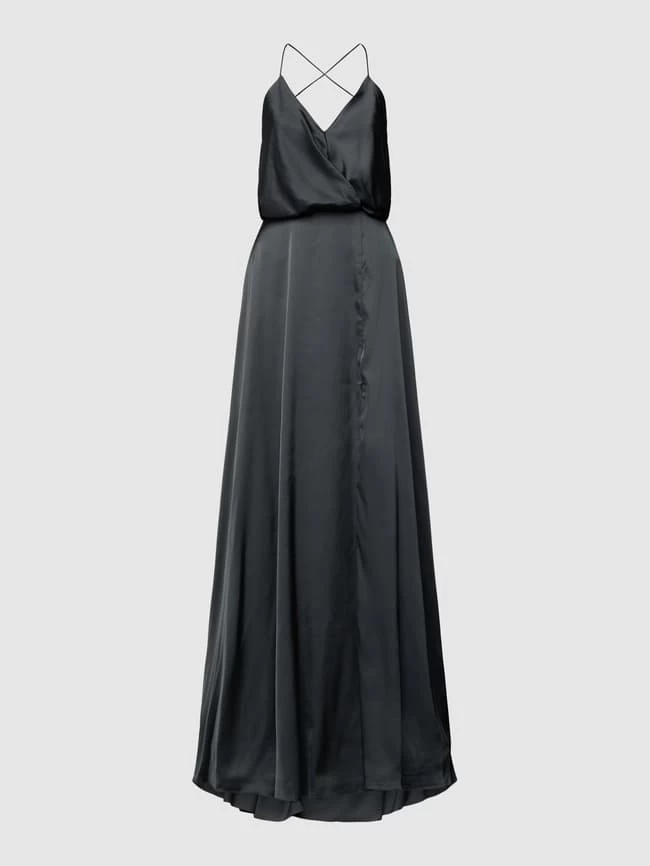 Unique Abendkleid Mit Spaghettiträgern - Dunkelgrün 4 Unique Abendkleid Mit Spaghettiträgern - Dunkelgrün – Bild 2