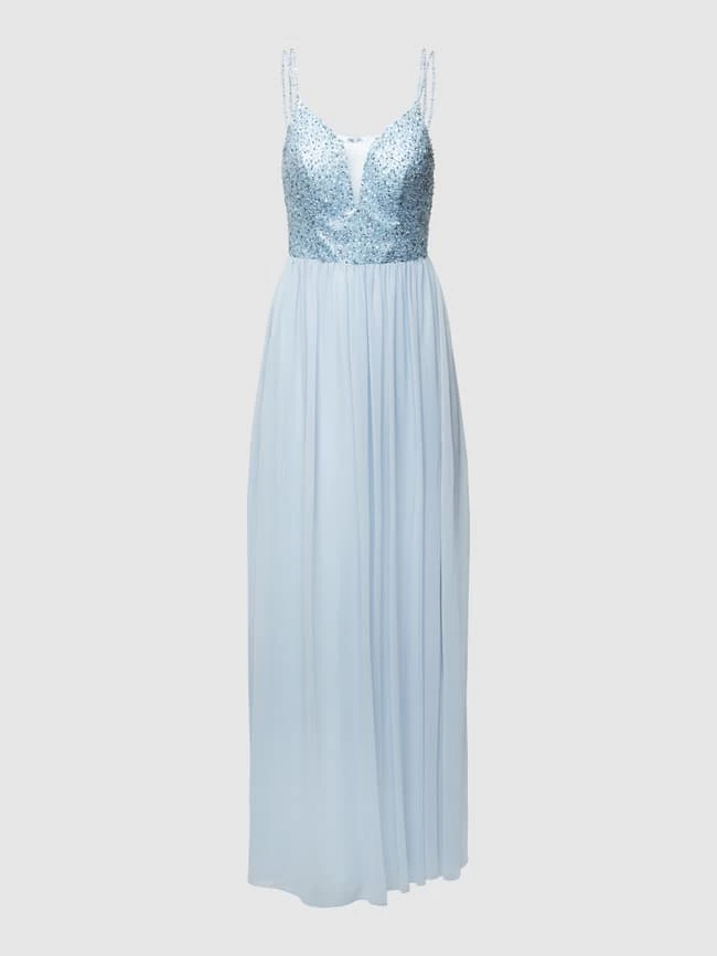 Mascara Abendkleid Mit Pailletten Und Zierperlen - Bleu 4 Mascara Abendkleid Mit Pailletten Und Zierperlen - Bleu – Bild 2