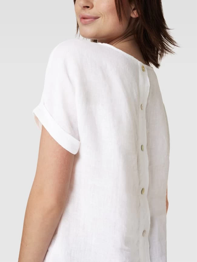 Christian Berg Woman Leinenbluse Mit U-Boot-Ausschnitt - Weiß 5 Christian Berg Woman Leinenbluse Mit U-Boot-Ausschnitt - Weiß – Bild 3