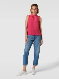 Jake*s Collection Blusentop Mit Schlüsselloch-Ausschnitt - Fuchsia