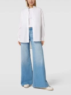 Christian Berg Woman Oversized Hemdbluse Aus Baumwolle - Weiß