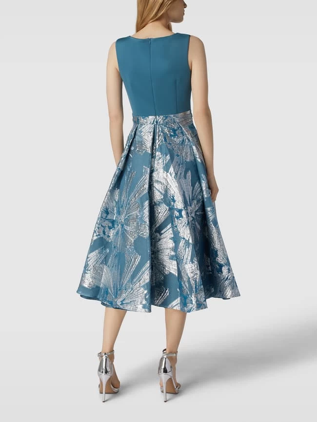 Swing Cocktailkleid Mit Effektgarn - Bleu 7 Swing Cocktailkleid Mit Effektgarn - Bleu – Bild 5