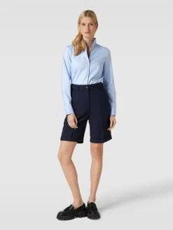 Christian Berg Woman Bluse Mit Stehkragen - Blau