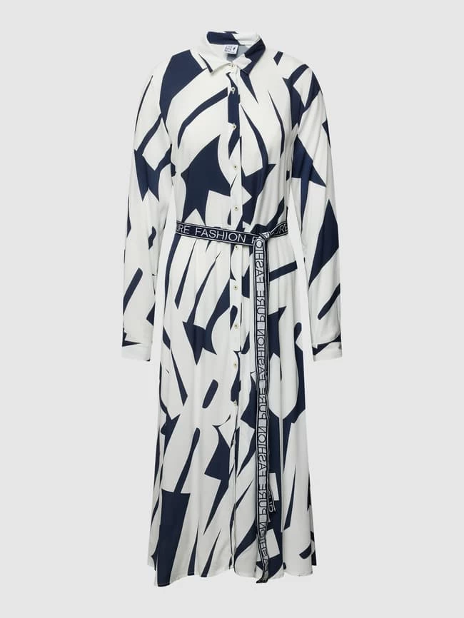 Emily Van Den Bergh Hemdblusenkleid Mit Bindegürtel Modell 'Letter' - Schwarz 4 Emily Van Den Bergh Hemdblusenkleid Mit Bindegürtel Modell 'Letter' - Schwarz – Bild 2